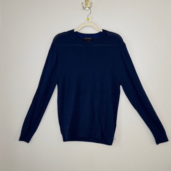 Banana Republic Sweaters - Banana Republic 100% Merino Wool Deep Blue Crewneck Sweater Size M
